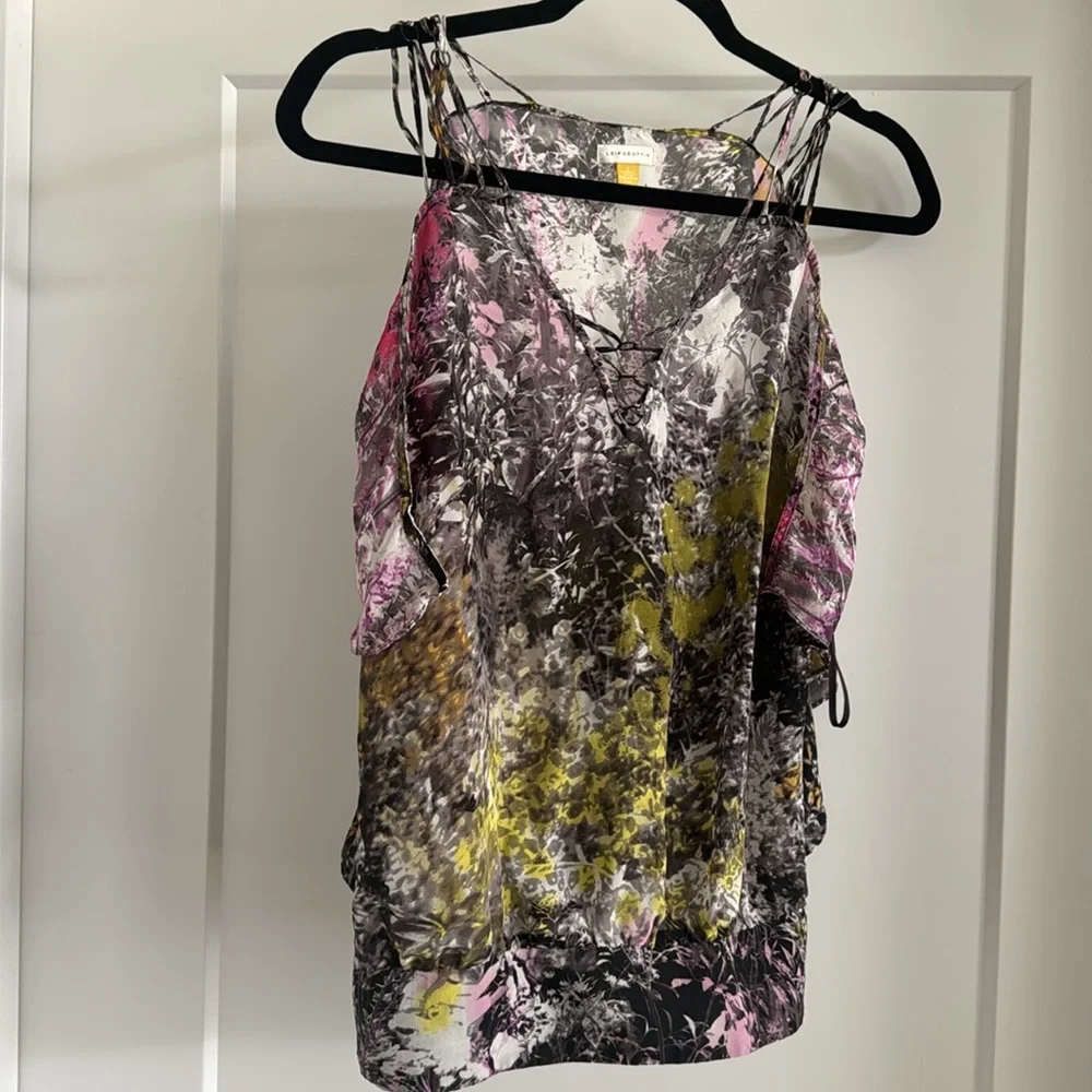 Leifsdottir 100% Silk Blouse – Size 0, Multicolor Boho Style - Picture 6 of 7